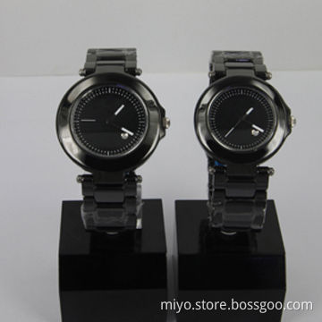 Ceramic couple watch with Japan movement, various colors are available